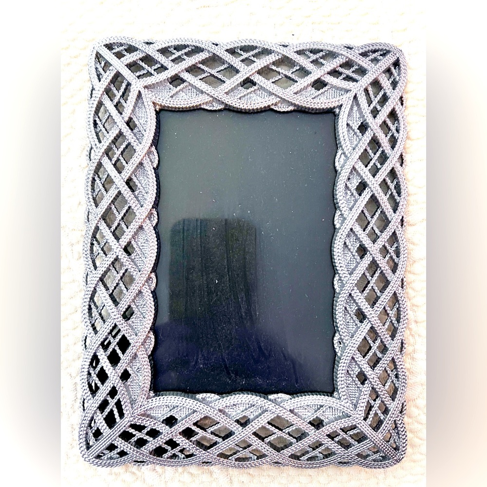 Sheffield Home Silver Woven Elegant Photo Frame 4 x 6